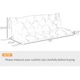 thumbnail image 2 of PetFurnishn 59" x 38" Tufted Bench Cushion for Outdoor Furniture, 3-Seater Replacement for Swing Chair, Patio Sofa/Couch, Overstuffed, Includes Backrest, Black, 2 of 9