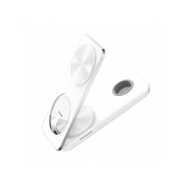 Cargador Magnético Inalámbrico Plegable 3 en 1 Idenmex Blanco