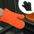 thumbnail image 3 of Clearance！Fdelink Oven Mitts Pure Color Thickening Microwave Oven Handbag Black, 3 of 6