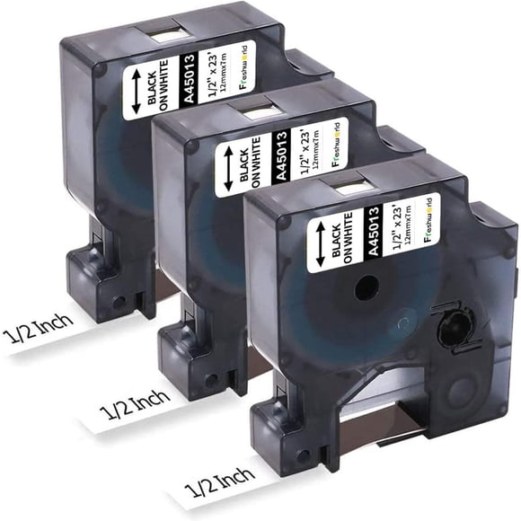 Cinta para rotular compatible con Freshworld DYMO D1 45013, paquete de 3