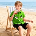 thumbnail image 5 of Green Kids Girl Boy Spandex Tshirts Casual Tee Tops for Child Short Sleeve Graphic Cute School Girl Costumes Cosplay Summer Fall Shirts 2026 Clothing Y2K 8 Years, 5 of 8
