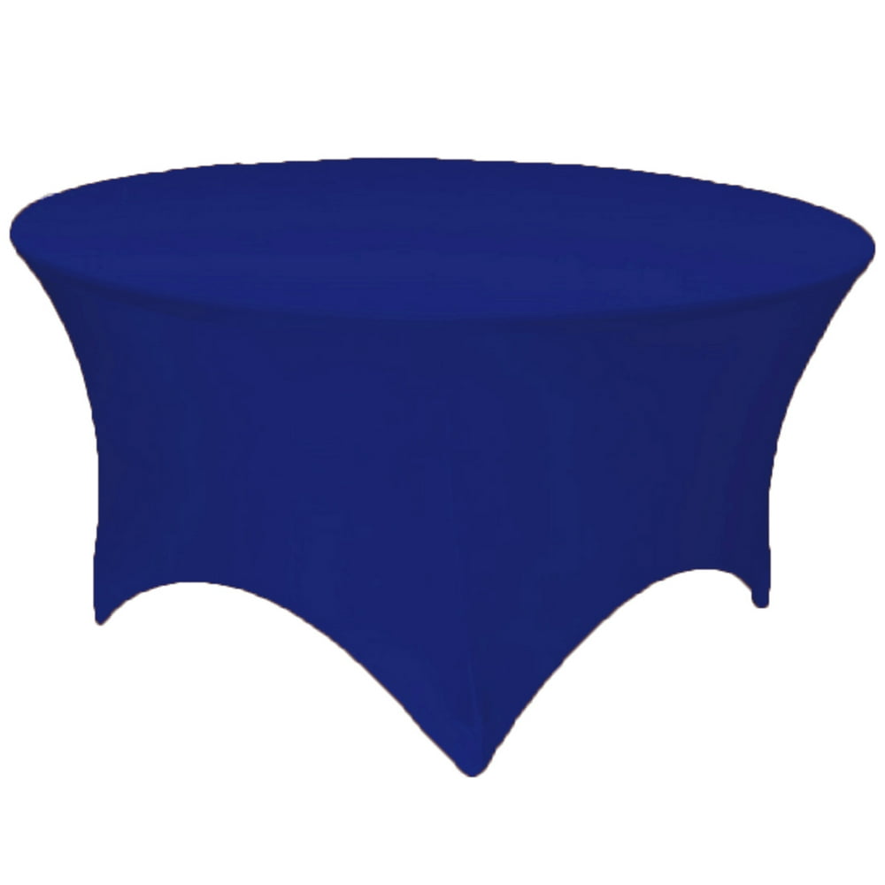 Gowinex Royal Blue 5 ft. Round Spandex Tablecloth Fitted Table Cover - Walmart.com - Walmart.com