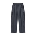 thumbnail image 2 of HOMADLES Men's Workout Pants Big and Tall Straight Leg Casual Pants Elastic Waist Drawstring Jogger Cargo Pants Gray Size XL, 2 of 10
