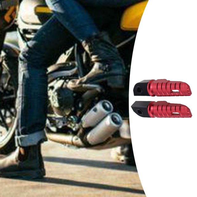Pedales de Reposapiés traseros de aluminio shamjiam Para Street Scrambler 900 2016-2021 rojo