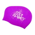 thumbnail image 3 of 3x Gorro de silicona para mujeres de pelo largo Gorros de natación estancos Sombrero con capucha de buceo para damas Sunnimix  Gorro de piscina, 3 of 7