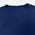 thumbnail image 4 of felwors Womens Scrub Tops Summer Casual Solid Color Short Sleeve V Neck Nurse Uniform Work Blouse Loose Workout Pullover Shirt (Navy, M), 4 of 6