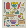 thumbnail image 2 of Wet-It! Swedish Treasures Dishcloth & Cleaning Cloth - Set of 2 - Baking Time & Strawberries (Paper Towel Replacement), 2 of 3