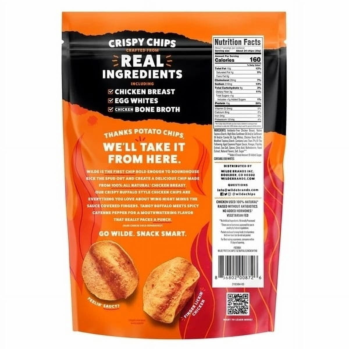 Wilde Brands Protein Chips Buffalo Style, 10g Protein, 7 oz.