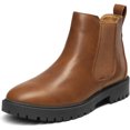 thumbnail image 1 of Botas Dream Paris Dama Estilo Chelsea Botin Urbano Café Claro Talla 25.5, 1 of 5