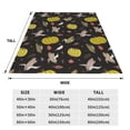 thumbnail image 3 of Honeii yellow Pumpkin Corn Print Fleece Blanket - Throw Blanket for Bed, Sofa, Couch, Camping, and Travel , Microplush Ultra Soft Warm Blanket-80"x60", 3 of 7