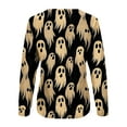 thumbnail image 5 of Neewe Halloween Womens T Shirts Long Sleeve Round Neck Basic Tee Soft Casual Loose Fit Fall Tops Outfits 2025, 5 of 5