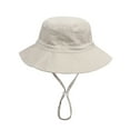 thumbnail image 6 of Besolor Toddler Baby Sun Hat Boy Girl Summer Cotton Bucket Hat Kids Adjustable Sun Protection Wide Brim Beach Hat, 6 of 8