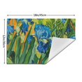 Vincent van Goghstyle blue irises with greenery Meal mat, heat