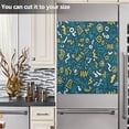 thumbnail image 6 of IAUYY Magnetic decorative sticker - 23x26 Inch PVC Refrigerator Decorative Cover, Removable DIY Art for Kitchen Appliances Light Green Dark Blue, 6 of 6