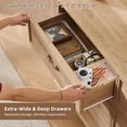 thumbnail image 4 of Joaxswe Farmhouse 6 Drawers Dresser Chests for Bedroom, Wood Rustic Horizontal Chset of Drawers, Natural Oak, 4 of 9