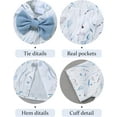 thumbnail image 5 of ZOEREA Boys Clothes Formal Suit Gentleman Wedding Outfit Short Sleeve Shirt with Bow Tie and Suspender Pants 2-10 Years, 5 of 8
