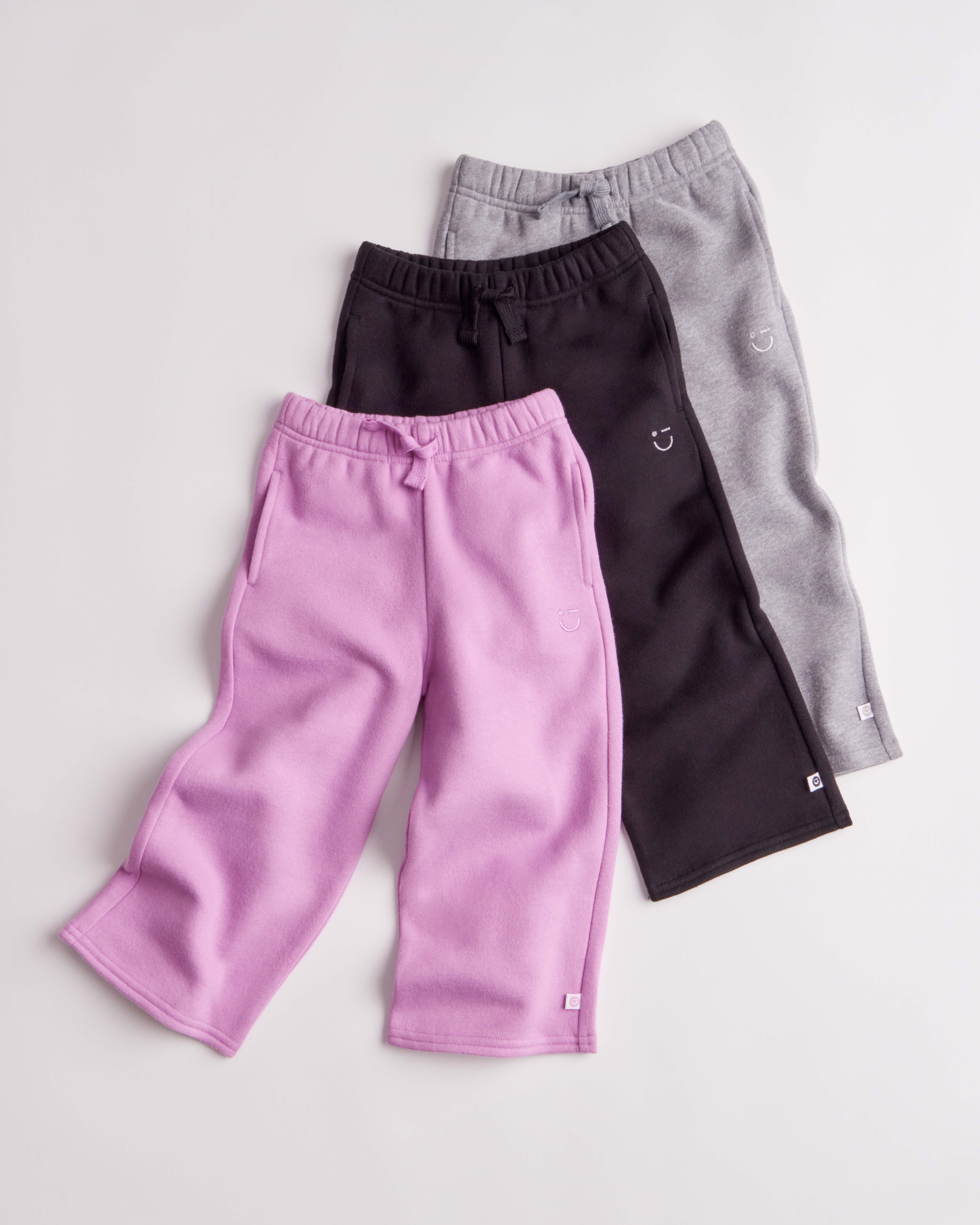 Color Mix by Garanimals Toddler Butter Fleece Open Hem Pant, Sizes 2T-5T