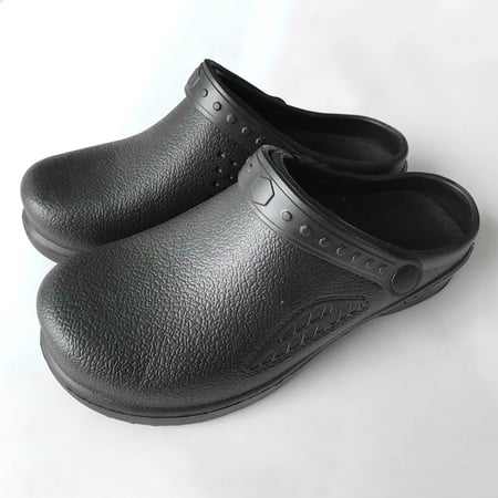 Men Women Round Toe Anti Slip Chef Cook Clogs Safety Kitchen Work Shoes ...