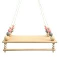 thumbnail image 2 of Simple Nordic Style Log Color Wood Storage Board Wood Ball Hanging Board Decoration Wall Mounted Storage Rack Wall Shelf Clothes Rack Handcraft Wood Storage Bracket, 2 of 6