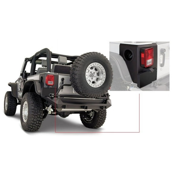 Bushwacker 07-18 Jeep Wrangler Trail Armor Rear Corners - Black