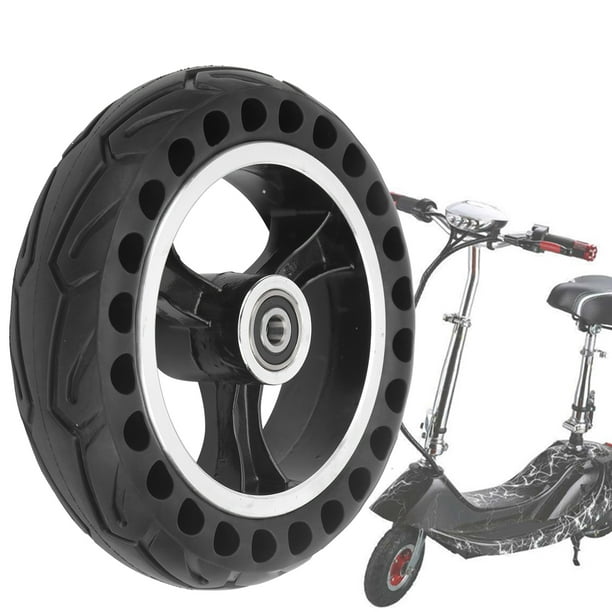 Keenso Pneu solide pour scooter électrique antidéflagrant Roue en  caoutchouc plein 200 x 50 avec moyeu de 8 pouces, roue pleine pour scooter, pneu  200 x 50 