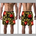 thumbnail image 3 of luoweisi Men's Beach Shorts Quick Dry Swim Trunks with Mesh Lining Fruit 2XL, 3 of 5