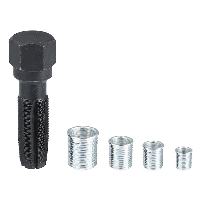 Unique Bargains 5 Pcs 14mm Auto Cylinder Head Rethreaded Kit Reamer Cylinder Thread Repair Tool Spark Plug Rethreader Kit
