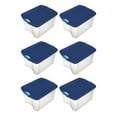 thumbnail image 1 of Sterilite Contenant de Rangement Empilable de 18 Gal Latch and Carry, Transparent (Lot de 6), 1 of 12