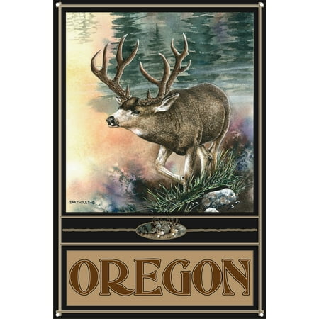 Mule Deer Oregon Metal Art Print by Dave Bartholet (12