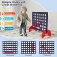 thumbnail image 5 of Costway 4-in-a-row Game Set with 42 PCS Chips & 600D Oxford Fabric Carrying Bag Wooden Blue, 5 of 10