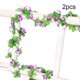 thumbnail image 4 of Toystoory 2 uds. De rosas artificiales pequeñas, enredadera colgante, decoración de plantas falsas para bodas Decoración del hogar púrpura, 4 of 6