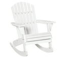 thumbnail image 2 of Outsunny Rustic Wooden Adirondack Rocking Chair Outdoor Lounge Chair Fire Pit Seating with Slatted Wooden Design for Patio, Backyard, White, 2 of 9
