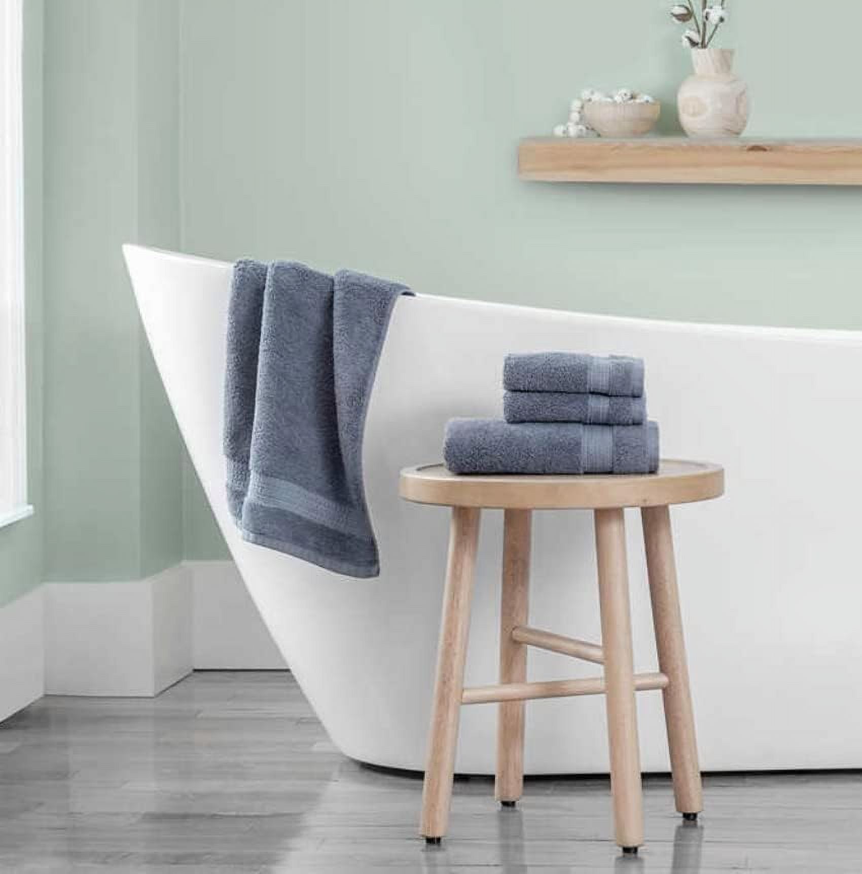 100% HydroCotton | Includes: 2 Luxury Bath Towels, 2 Hand Towels & 2 Washcloths | Quality, Ultra Soft Towel Set | 6 Piece Set (Blue)