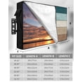 thumbnail image 7 of Outdoor TV Cover 60 to 65 Inch Weatherproof, Teal Blue Brown Barn Wood Textured Waterproof TV Screen Protector for Outside Decor with Zipper and Pocket 58"L x 37"H , Rustic Farmhouse, 7 of 7