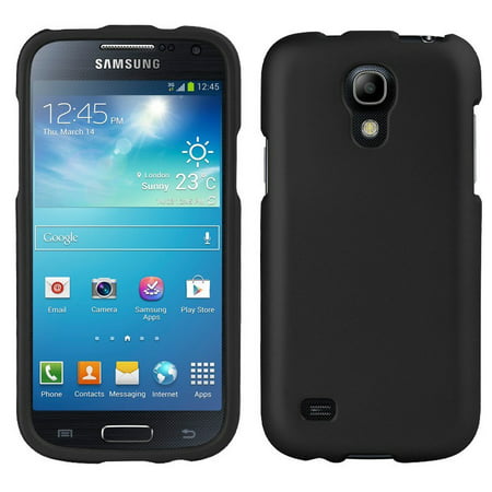 Galaxy S4 Mini Case, BLACK RUBBERIZED HARD SHELL COVER FOR SAMSUNG GALAXY S4