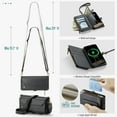 thumbnail image 4 of Crossbody for iPhone 16 Case Wallet【RFID Blocking】with 7-Card Holder Zipper Bills Slot, Soft PU Leather Magnetic Shoulder Wrist Strap for iPhone 16 Wallet Case Women, 4 of 17