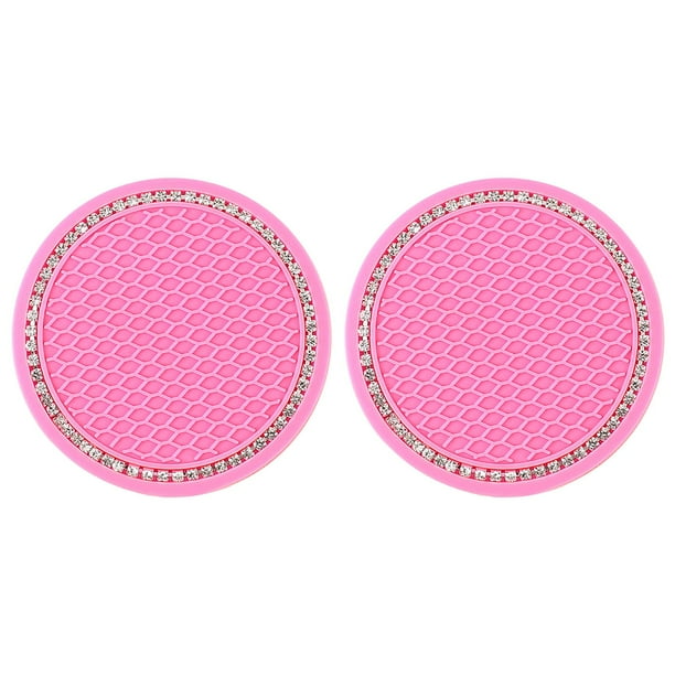 Cojín de silicona antideslizante para asiento de botella, alfombrilla de copa de diamante para coche, 2 uds. Wmkox8yii FHAKJF2508
