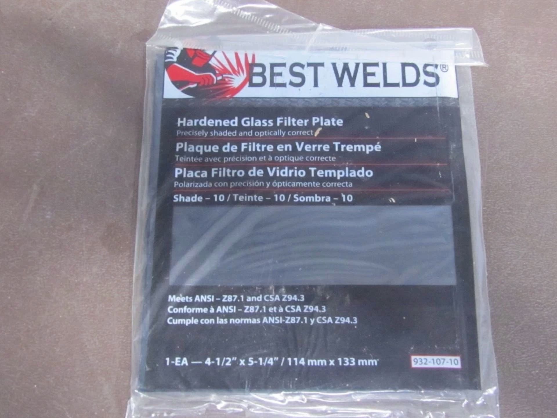 CIRCLE- Shade 10 4.5X5.25 Glass Welding Helmet Lens 4-1/2 X 5-1/4