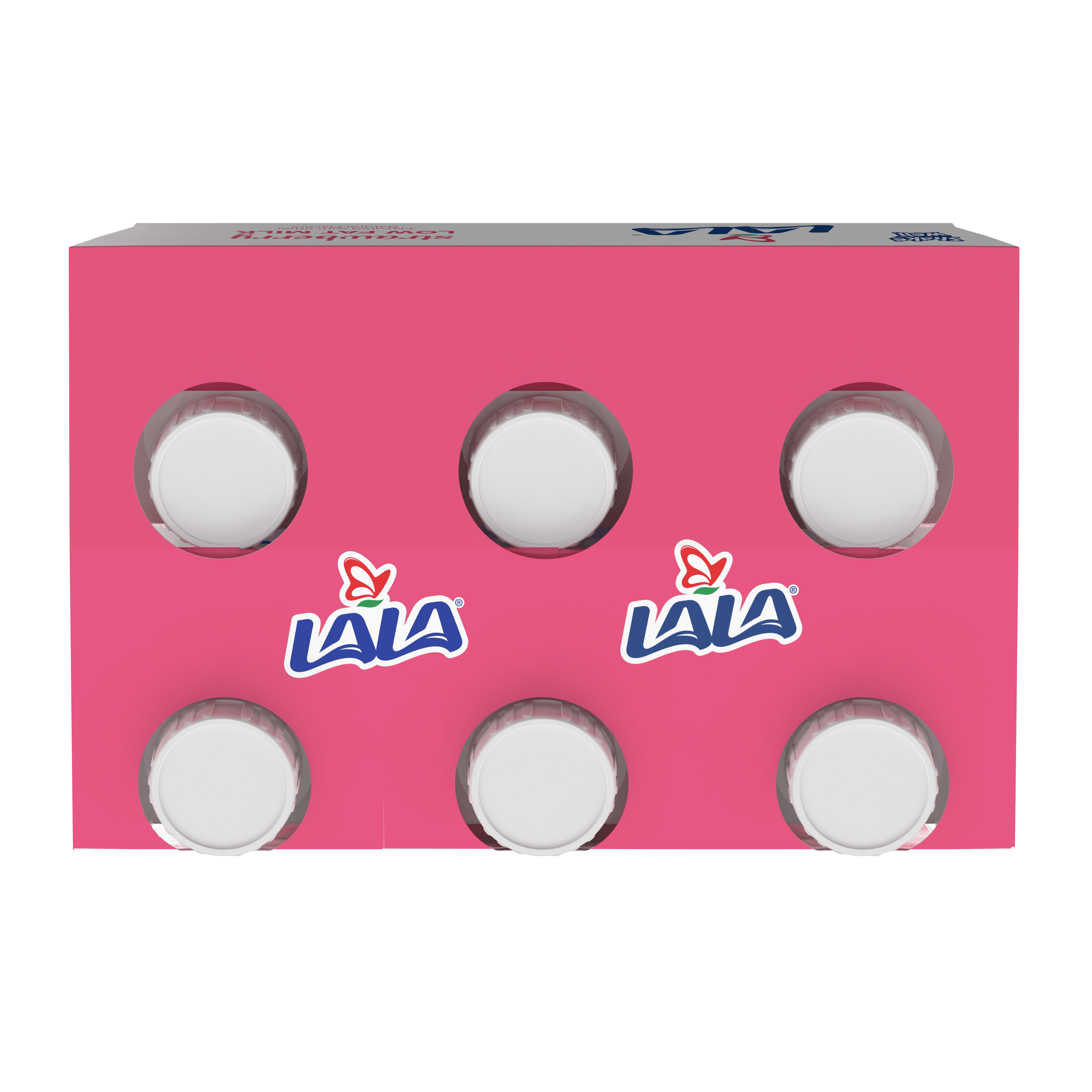 LALA Low Fat Shelf-Stable UHT Milk Drink, Strawberry, 8.25 oz Carton Container (6 Ct)