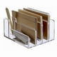 thumbnail image 1 of Organizador de archivos de escritorio acrílico, clasificador de archivos, carpeta de archivos de escritorio, despejar el soporte de archivo para letra, 1 of 8
