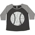 thumbnail image 3 of Inktastic Distressed Baseball in White Women's Plus Size T-Shirt, 3 of 5