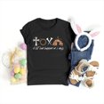thumbnail image 4 of Mujeres Manga Corta de Verano Tops Pascua Impresa Cuello Redondo, Blusa de Moda Casual para la Primavera, 4 of 4
