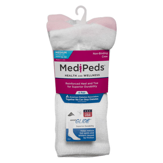 MediPeds - MediPeds Women's NanoGLIDE? Quarter, 4-Pack - Walmart.com