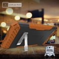 thumbnail image 4 of BLACK/BROWN TRI-SHIELD RUGGED CASE with KICKSTAND and CREDIT CARD WALLET SLOT + BELT CLIP HOLSTER + LANYARD STRAP FOR APPLE iPHONE 7/8 PLUS +, 4 of 6