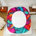 thumbnail image 5 of Castle Fairy Futuristic Cubes Girl Twin Sheet Sets,Colorful Plaid Bedding, 5 of 7