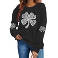 thumbnail image 5 of dazeni St Patricks Day Shirt Women Casual Basic Graphic Crewneck Sweatshirt Irish Shamrock Printed Long Sleeve Shirts, 5 of 5