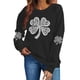 thumbnail image 5 of TaTaai Womens St Patricks Day Print Sweatshirt Long Sleeve Crewneck Casual Pullover Fleece Lined Holiday Top Gift, 5 of 6