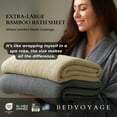 thumbnail image 3 of BedVoyage Luxury 3pc Bath Sheet Towel Set, Extra Large Bathroom Towel, 37x70 Viscose Derived from Bamboo & Cotton, Plush, Super Absorbent & Fast Drying, 1 Bath Sheets & 2 Hand Towels - Sand, 3 of 12