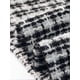thumbnail image 5 of CHAQUETA Tweed Inspire CHIC para Mujer, Cárdigan Bolero Corto de Cuadros Abierto XS Negro Blanco, 5 of 6
