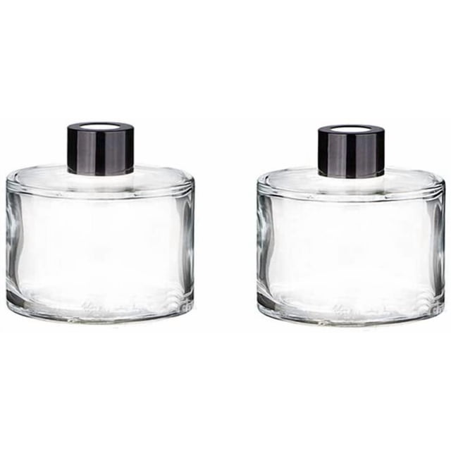 2Pcs 50ml/1.7oz Glass Diffuser Bottles Aroma Bottles Diffusers Vase Fragrance Accessories Use for DIY Replacement Reed Diffuser Sets Craft Projects Wedding Party